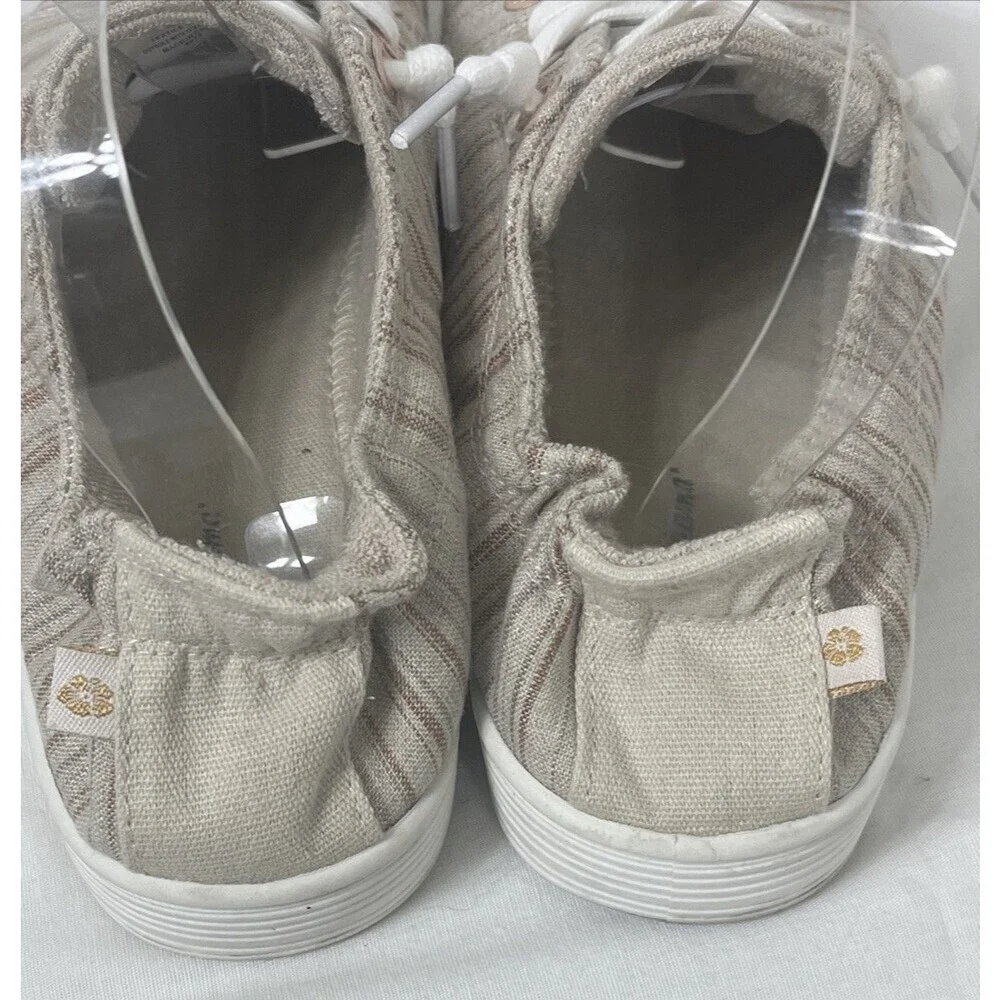 Tommy Bahama Women's Striped Sneakers Brown Tan Size 9